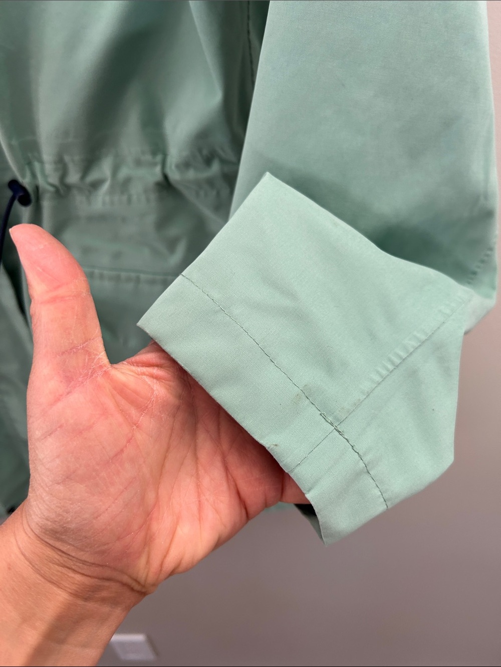 Outback Trading Co Mint Green Waterproof Rain Mint Teal Anorak Hooded Jacket - Picture 13 of 13